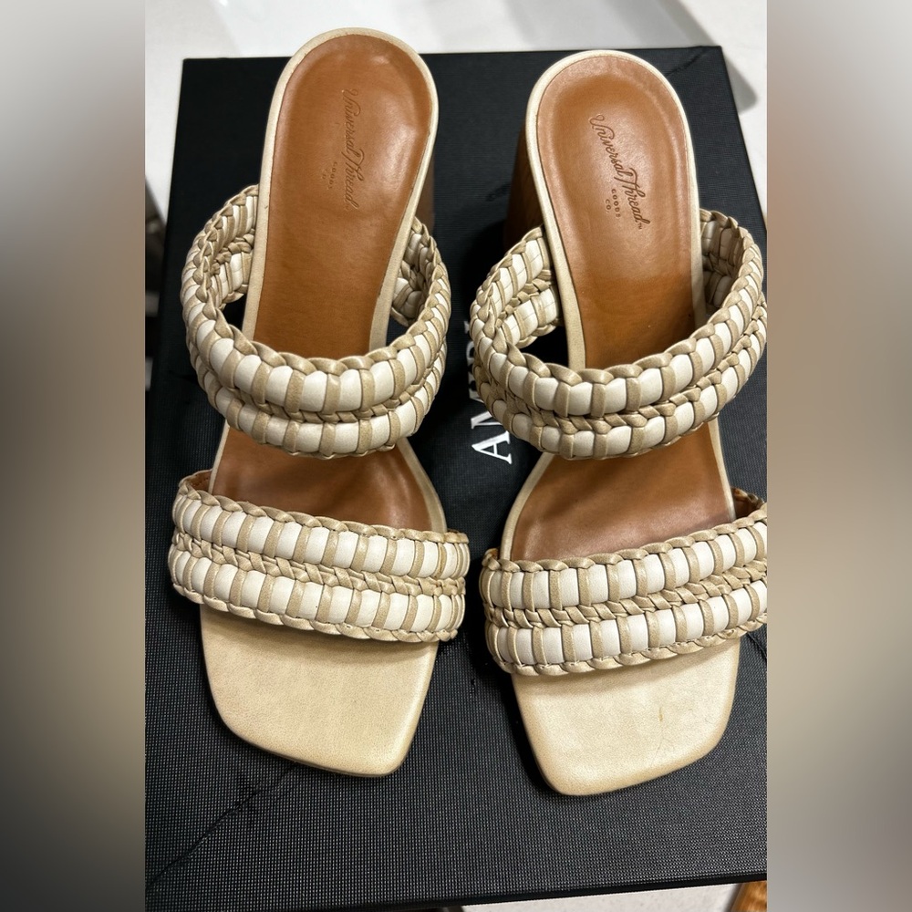 Universal Thread Cream Braided Sandals